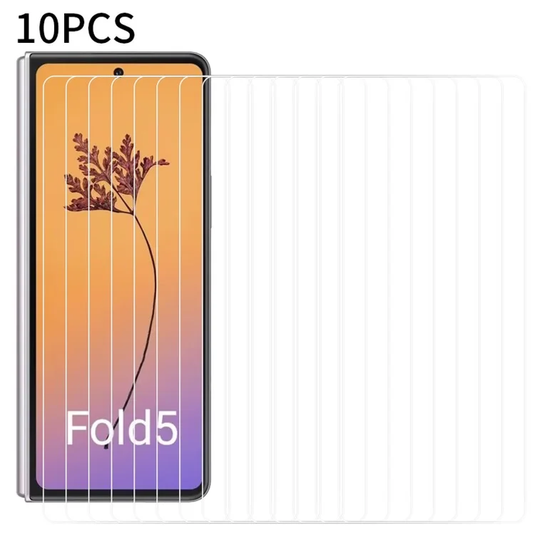RURIHAI 10 Peças Protetor de Tela para Samsung Galaxy Z Fold5 5G, Película de Vidro de Alta Alumínio-Silício de 0,18 mm com Borda Curva de 2,5D