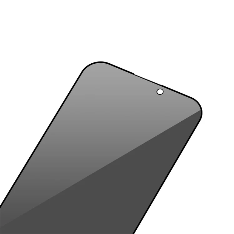 RURIHAI Pour iPhone 15 Plus Silk Printing Black Edge Anti-spy Screen Protector Full Cover High Aluminium-silicon Glass Film