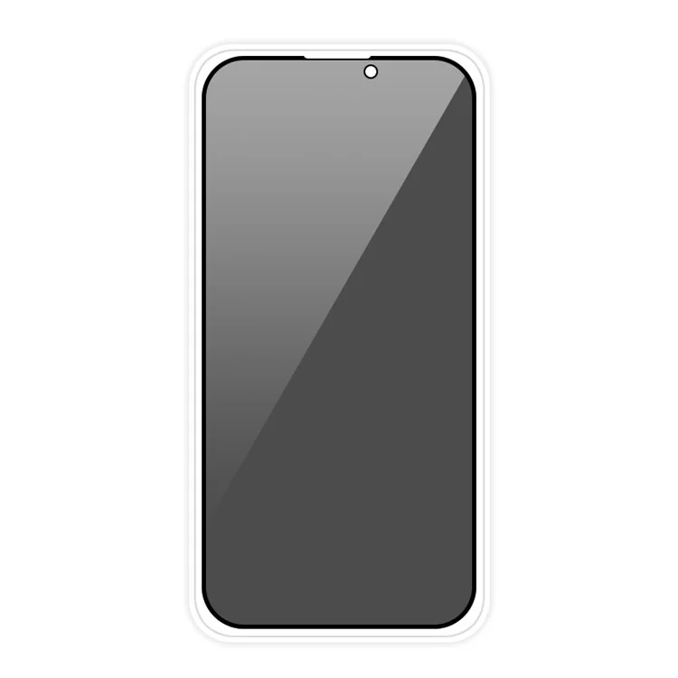 RURIHAI Pour iPhone 15 Plus Silk Printing Black Edge Anti-spy Screen Protector Full Cover High Aluminium-silicon Glass Film