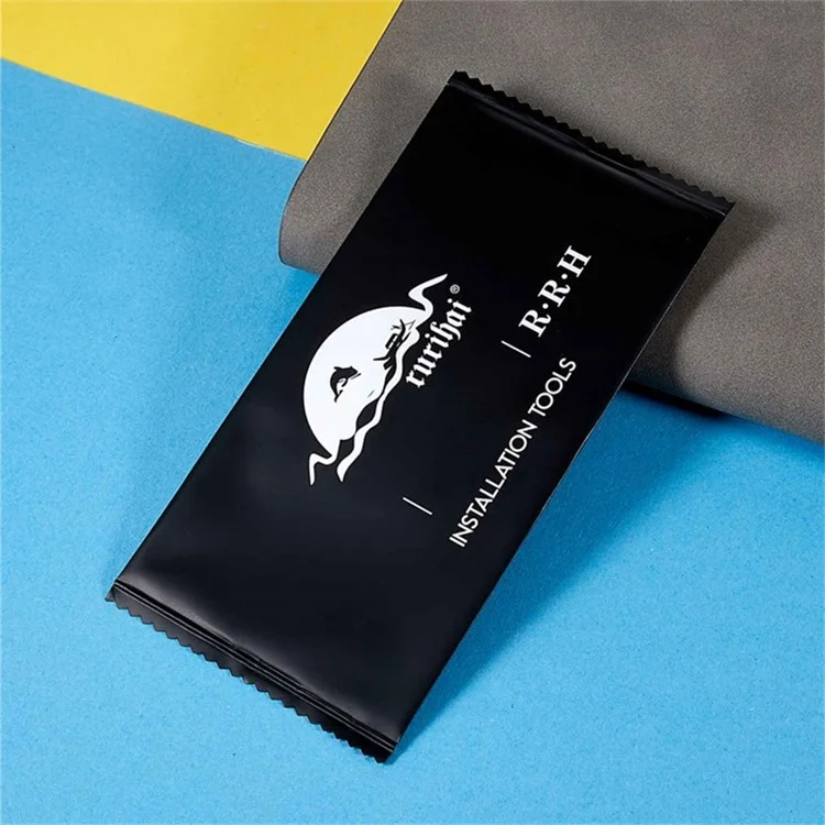 RURIHAI Pour iPhone 15 Plus Silk Printing Black Edge Anti-spy Screen Protector Full Cover High Aluminium-silicon Glass Film