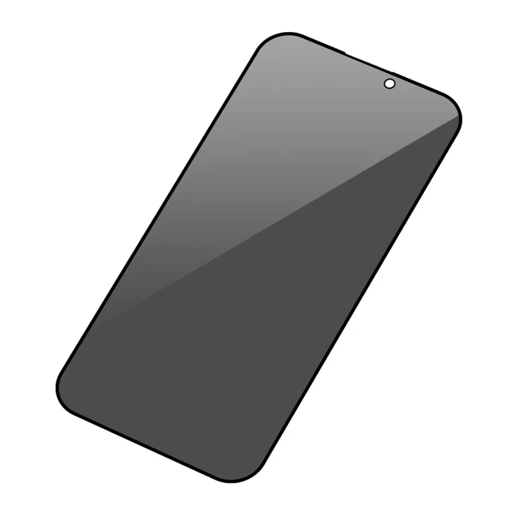 RURIHAI Pour iPhone 15 Full Cover High Aluminium-silicon Glass Film Silk Printing Black Edge Anti-spy Screen Protector