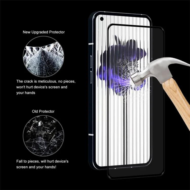 Per Nothing Phone (2) HD Clarity Silk Printing Tempered Glass Full Glue Phone Full Screen Protector