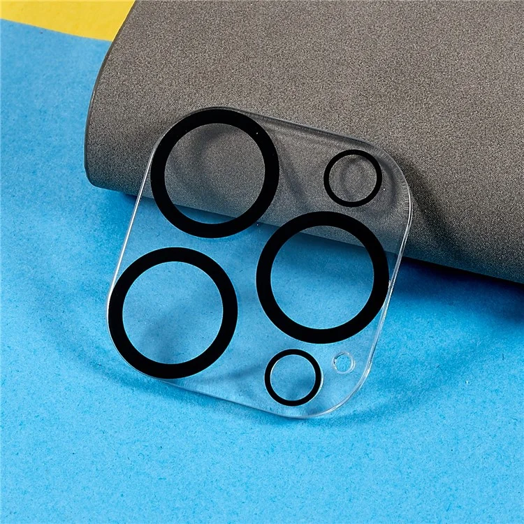Para iPhone 15 Pro / 15 Pro Max 3D Silk Printing Camera Lens Film Tempered Glass Phone Rear Lens Protector