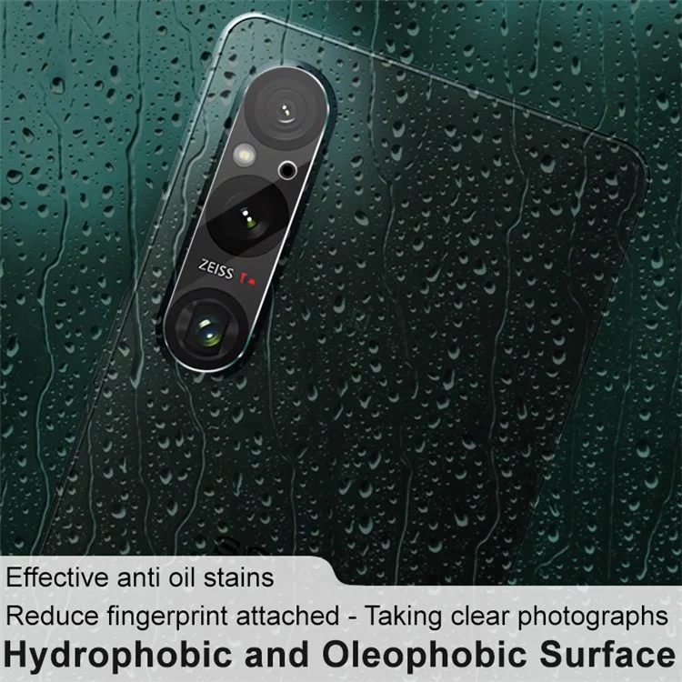 IMAK 2 Piezas / Juego para Sony Xperia 1 V HD Protector de lente de cámara transparente Película de vidrio templado