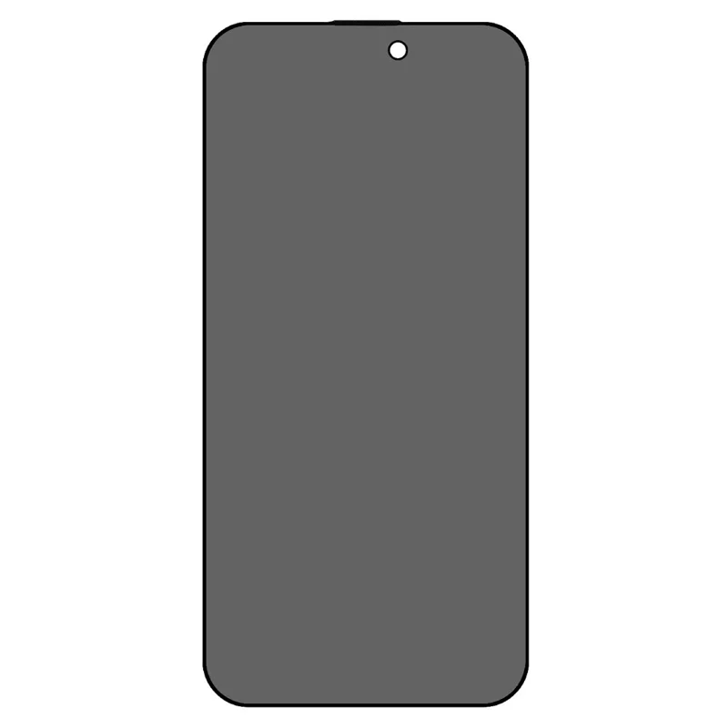 For iPhone 15 Plus Silk Printing 180 Degree Anti-Spy Tempered Glass Full Screen Protector Film