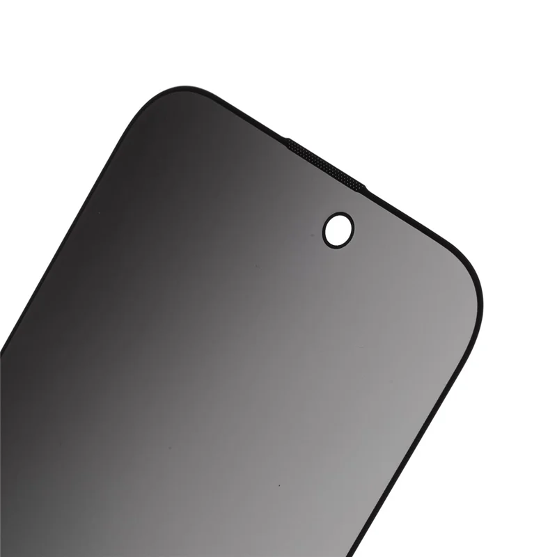 For iPhone 15 Plus Silk Printing 180 Degree Anti-Spy Tempered Glass Full Screen Protector Film