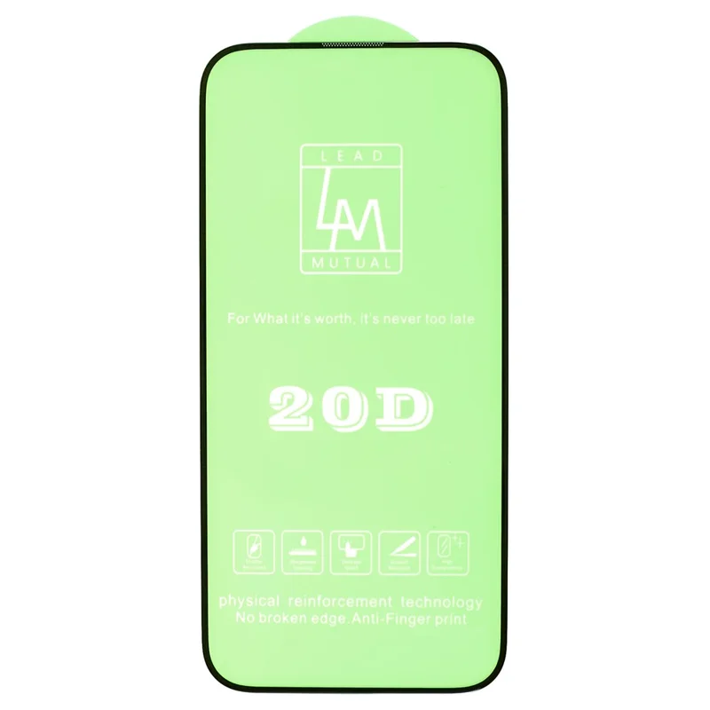 Para iPhone 15, Filme de Tela de Impressão em Seda 20D, Protetor de Tela Completo em Vidro Temperado com Cola Total