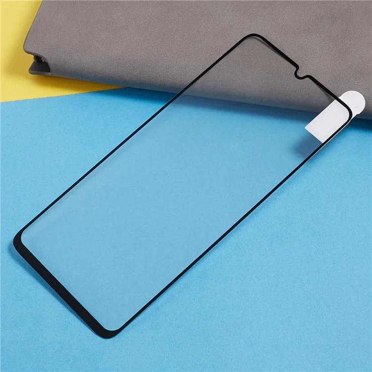 Para Realme C53 (Global) / C53 (India) / C51 Electroplated Silk Printing Black Edge Tempered Glass Screen Protector Full Cover Full Glue HD Film