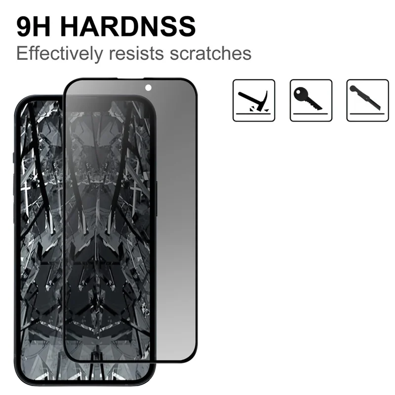 Protector de pantalla antiespia de protección de privacidad para iPhone 15, película de vidrio templado de borde con arco de 2.5D