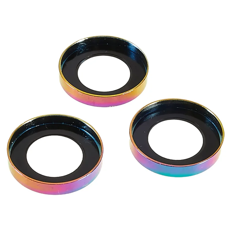 Для iPhone 15 Pro / 15 Pro Max Защитное стекло для камеры Металлическая рамка со стразами + Закаленное стекло для задней линзы - Разноцветный