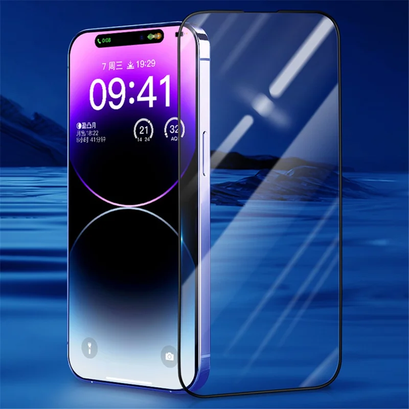 X-LEVEL For iPhone 16 / 15 / 14 Pro Phone Full Screen Protector Silk Printing Full Glue 2.5D Tempered Glass Film