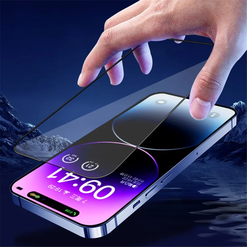 X-LEVEL For iPhone 15 Pro 2.5D Tempered Glass Full Screen Protector Ultra Clear Silk Printing Full Glue Film
