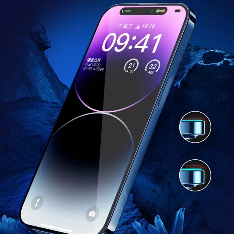 X-LEVEL For iPhone 15 Pro 2.5D Tempered Glass Full Screen Protector Ultra Clear Silk Printing Full Glue Film