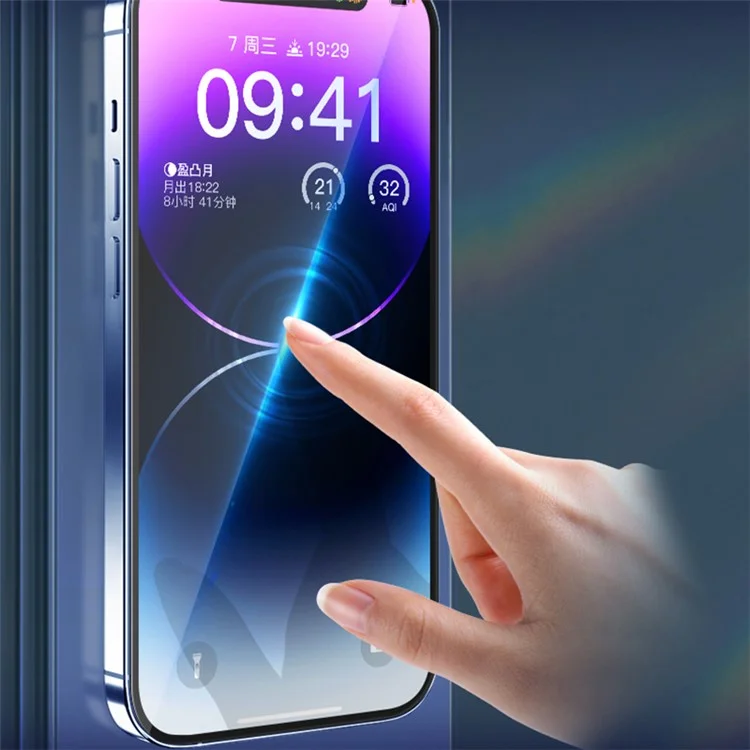 X-LEVEL 2.5D Full Screen Protector for iPhone 15 Pro Max , Silk Printing Full Glue Tempered Glass HD Clear Film
