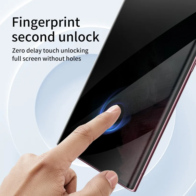 Anti-Spy Tempered Glass Screen Protector for Samsung Galaxy S23 Ultra Anti-Scratch Curved Side Glue Full Screen Film