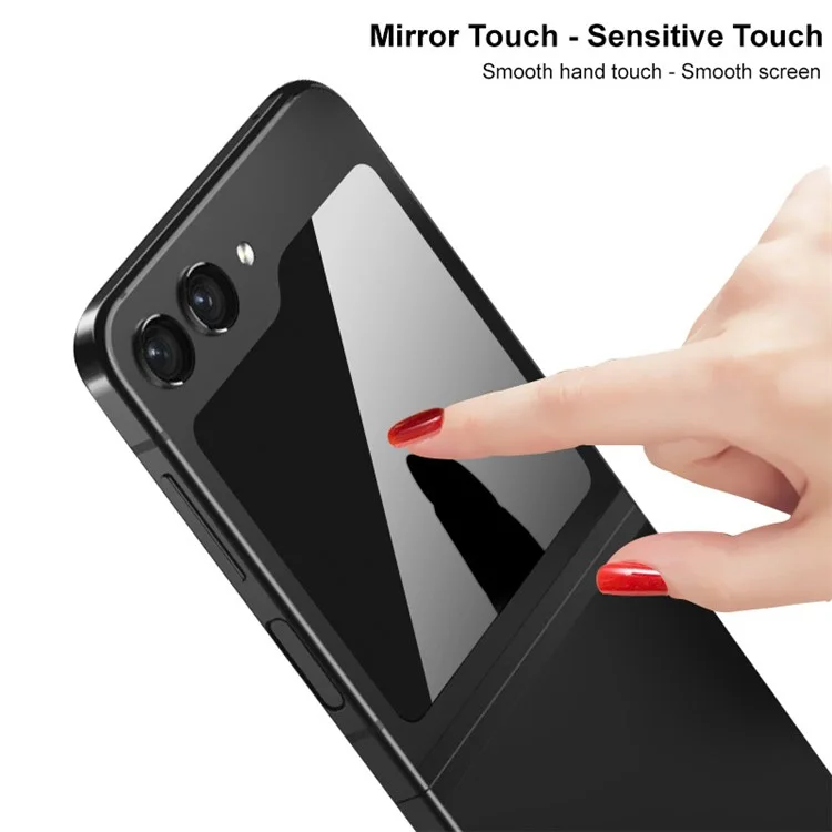IMAK Privacy Outer Screen Protector für Samsung Galaxy Z Flip5 5G, Anti-Spähen Vollverklebung Gehärtetes Glas Film