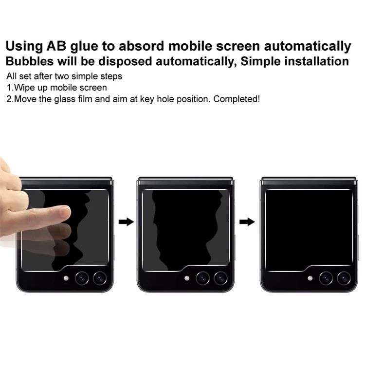 IMAK Privacy Outer Screen Protector für Samsung Galaxy Z Flip5 5G, Anti-Spähen Vollverklebung Gehärtetes Glas Film