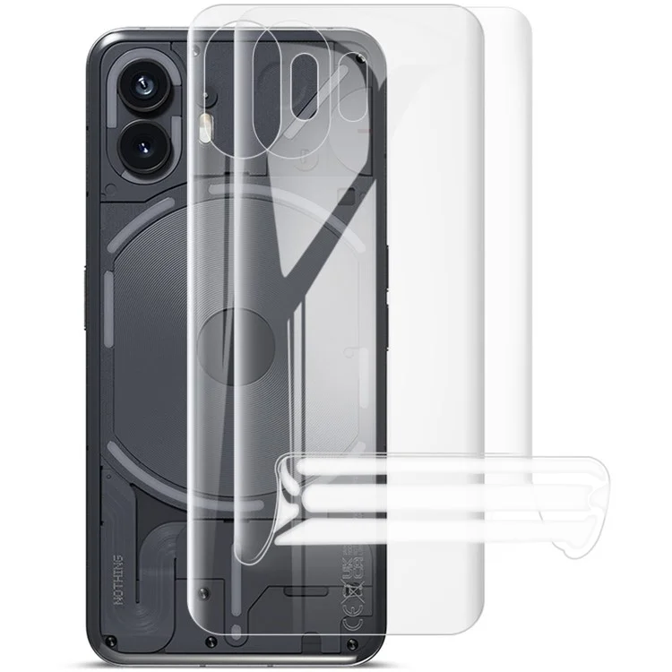 IMAK 2 Piezas / Juego de Película de Hidrogel III para Nothing Phone (2) Protector de Pantalla Trasero de Cobertura Completa Película TPU Transparente