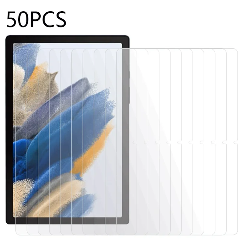 50Pcs For Samsung Galaxy Tab A11+ / A9+ High Definition Screen Protector Tempered Glass Anti-Scratch Tablet Film (No Package, with Wipes Set, Dust-absorber, Guide Sticker)