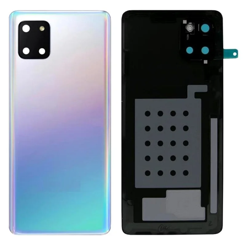 For Samsung Galaxy Note10 Lite 4G N770 Battery Housing with Adhesive Sticker + Camera Lens Cover - Silver