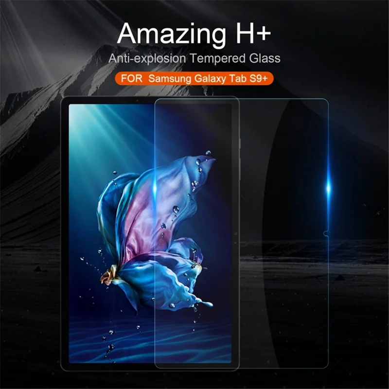 NILLKIN Amazing H+ Series For Samsung Galaxy Tab S10+ / S9+ AGC Glass Tablet Screen Protector Anti-Explosion Full Cover Film