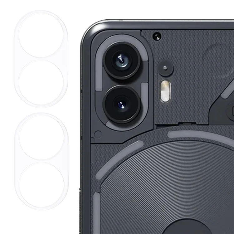 2 Pièces Gratuites pour Nothing Phone (2) Protecteur d'Objectif d'Appareil Photo 3D Arc Edge Anti-Rayures Verre Trempé Film de Lentille