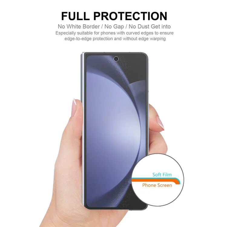 ENKAY HAT PRINCE 1 Set Screen Protector per Samsung Galaxy Z Fold5 5G 4-in-1 Full Glue Front Back TPE+PET+TPU Full Cover Film