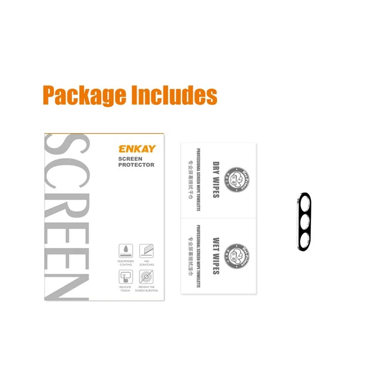 ENKAY HAT PRINCE Pour Samsung Galaxy A54 5G Protecteur d'objectif de caméra à couverture complète Impression en soie Verre trempé Pellicule d'objectif