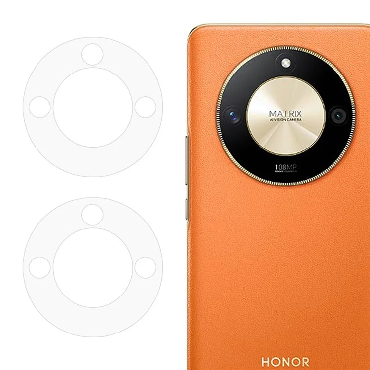 2Pcs For Honor X60 5G / X50 / X9b 5G Anti-Scratch Camera Lens Protector 3D Arc Edge Tempered Glass Rear Lens Film