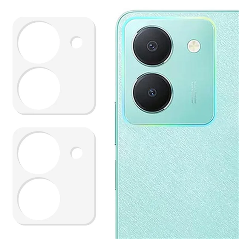 2Pcs For vivo Y36 5G (Global) / Y78 5G (China) Transparent Tempered Glass Camera Lens Protector 3D Arc Edge Lens Film