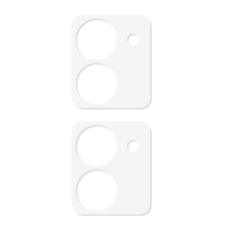 2Pcs For vivo Y36 5G (Global) / Y78 5G (China) Transparent Tempered Glass Camera Lens Protector 3D Arc Edge Lens Film