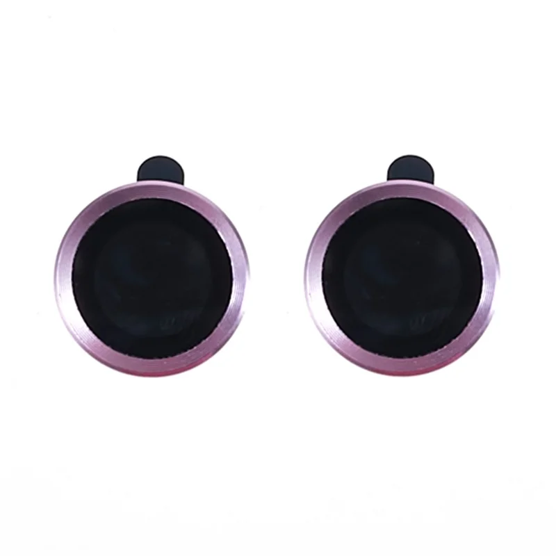 For iPhone 15 / 15 Plus Camera Lens Protector Set Electroplating Ring HD Tempered Glass Lens Film - Purple