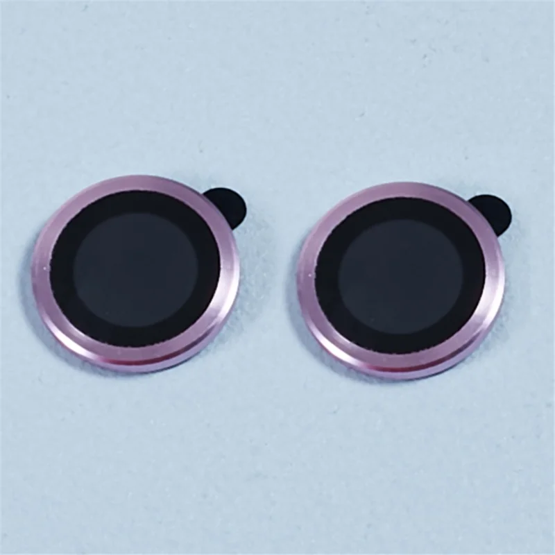 For iPhone 15 / 15 Plus Camera Lens Protector Set Electroplating Ring HD Tempered Glass Lens Film - Purple