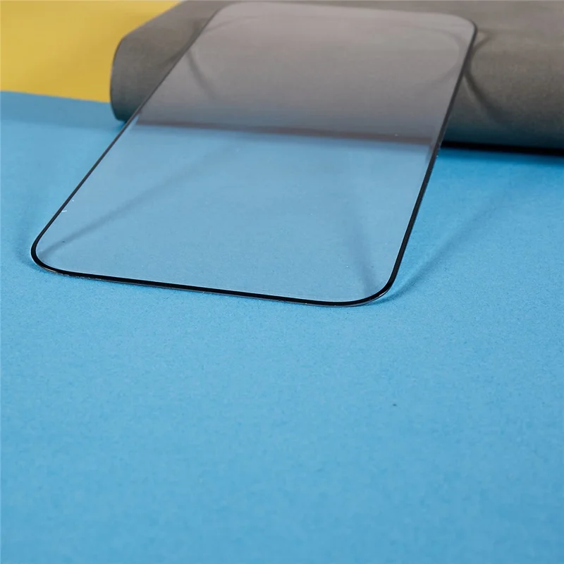 For iPhone 15 Pro Tempered Glass Film Silk Printing Diamond Cut Edge Anti-Scratch Full Screen Protector