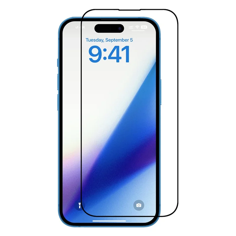 Per iPhone 15 Pro Anti-static Screen Protector High Aluminium-silicon Glass Full Glue Full Cover Silk Printing Film