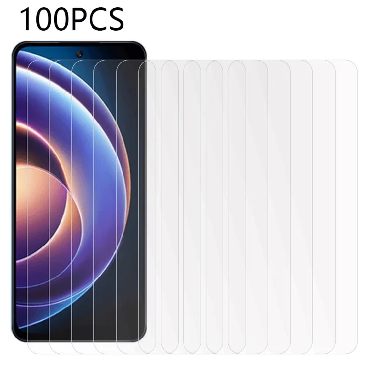 Großeinkauf 100 Stück für Xiaomi Redmi Note 12R 5G / Poco M6 Pro 5G Gehärtetes Glas Handy Bildschirmschutz Kristallklarer Bildschirmfilm