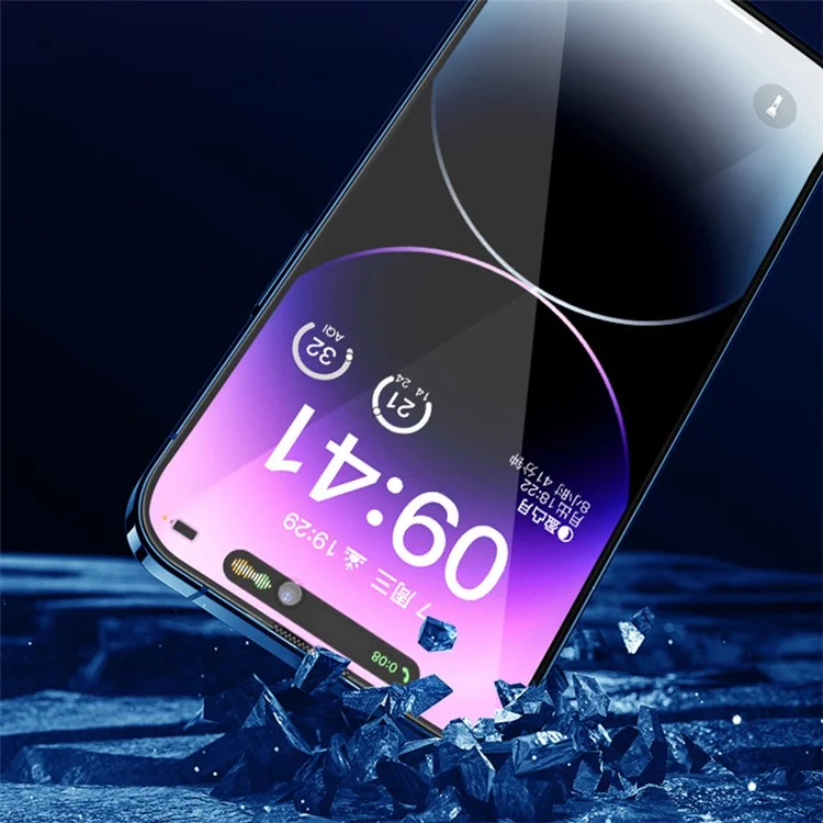X-LEVEL For iPhone 14 Pro Max / 15 Plus Anti-spy Full Screen Protector 2.5D Silk Printing Full Glue Tempered Glass Film