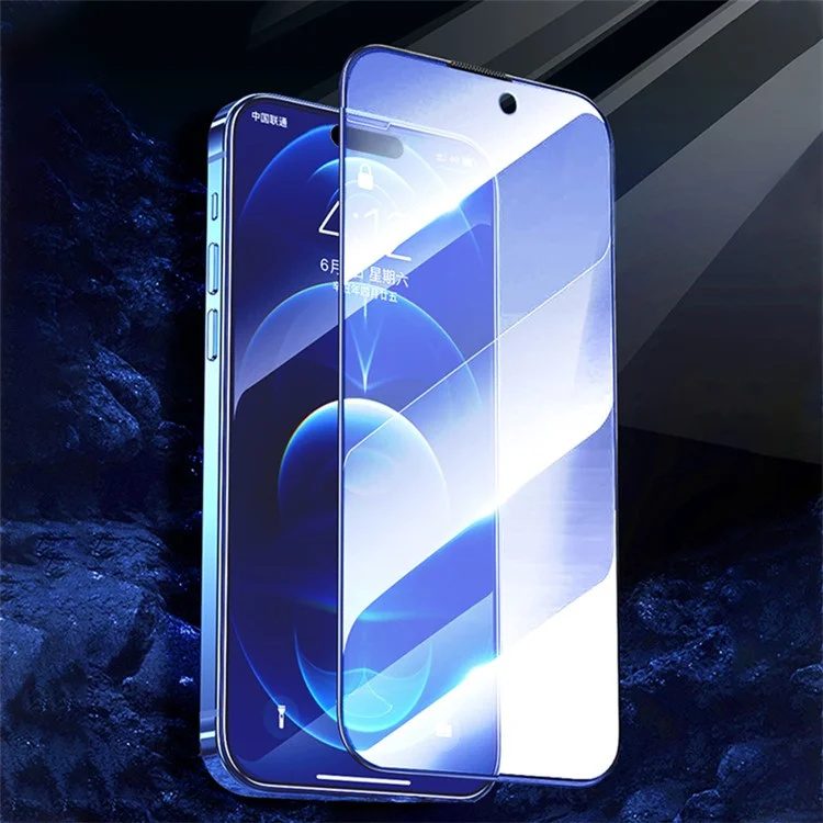 X-LEVEL For iPhone 14 Pro Max / 15 Plus Anti-spy Full Screen Protector 2.5D Silk Printing Full Glue Tempered Glass Film