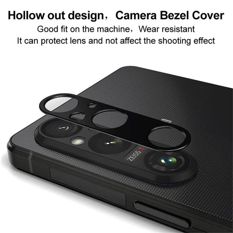 IMAK For Sony Xperia 1 V Metal Camera Lens Protector Anti-scratch Camera Lens Bezel Cover
