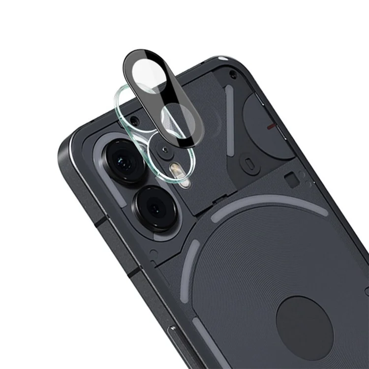 IMAK For Nothing Phone (2) Camera Lens Protector Tempered Glass Rear Lens Film+Acrylic Lens Cap (Black Version)