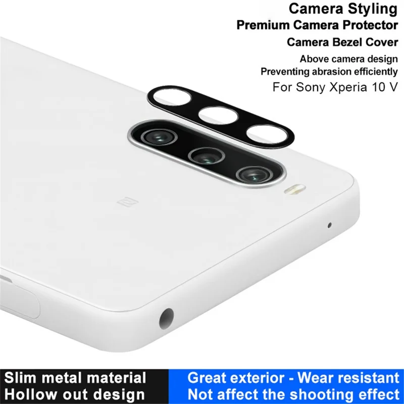 IMAK For Sony Xperia 10 V Metal Camera Lens Protector Anti-scratch Phone Rear Lens Bezel Protective Cover