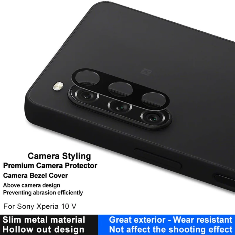 IMAK For Sony Xperia 10 V Metal Camera Lens Protector Anti-scratch Phone Rear Lens Bezel Protective Cover