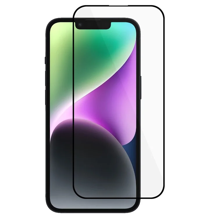 D Pro For iPhone 15 Protector de pantalla con impresión de seda HD Vidrio templado 9H Película resistente