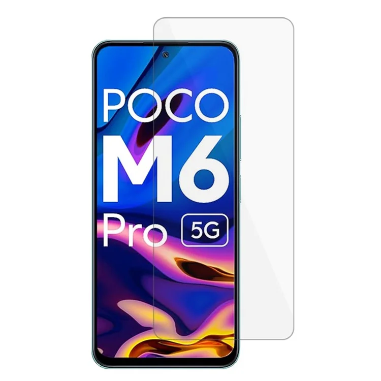 Für Xiaomi Redmi 13 5G / 13 4G / Redmi 12 5G (Global) / Poco M6 Pro 5G Arc Edge Bildschirmschutz Hochaluminium-Silizium-Glas Displayschutzfolie