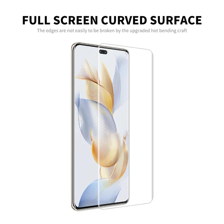 ENKAY HAT PRINCE Paquet de 2 pour Honor 90 3D Hot Bending Curved Full Cover Protecteur d'écran HD Clear PET