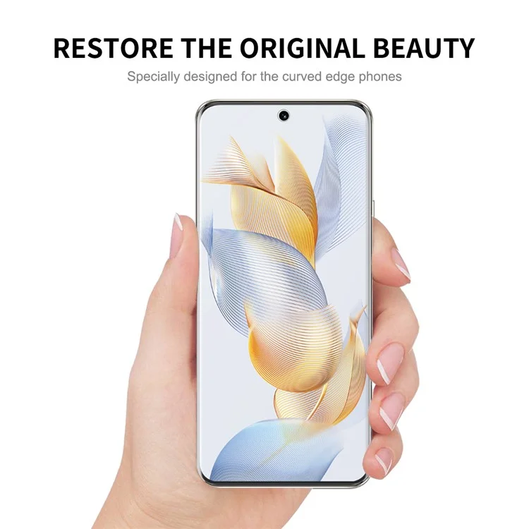 ENKAY HAT PRINCE Paquet de 2 pour Honor 90 3D Hot Bending Curved Full Cover Protecteur d'écran HD Clear PET
