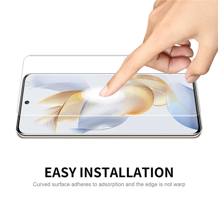 ENKAY HAT PRINCE Paquet de 2 pour Honor 90 3D Hot Bending Curved Full Cover Protecteur d'écran HD Clear PET