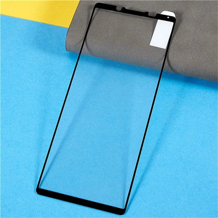 For Sony Xperia 5 V Full Coverage Tempered Glass Film Full Glue Black Edge Silk Printing Clear Screen Protector