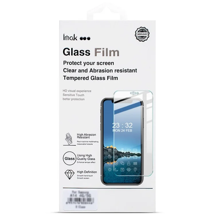 IMAK H Series For Xiaomi Redmi 12 5G (Global) / Poco M6 Pro 5G Protector de Pantalla de Teléfono Película de Vidrio Templado Antifuego Transparente HD