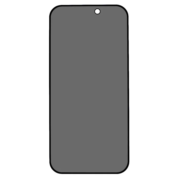 For iPhone 15 Pro Full Cover Matte Screen Protector 180-degree Anti-spy Tempered Glass Film with Anti-dust Net